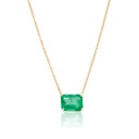 Colar Esmeralda Colombiana Retangular 4,54ct em Ouro Amarelo 18k
