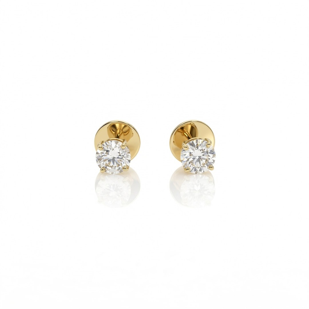 80-Brinco Solitário 2 Brilhantes 1,60ct g VS2 2,36g Ouro Amarelo 18k - EGL 1701783936/1701774330 - Coleção Only You