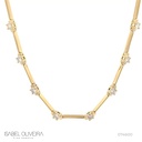 9-Colar Faca 21 Brilhantes 2,08ct H VS2 18,60g 45cm Ouro Amarelo 18k - Coleção Rivieras