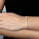 1,8-Pulseira Riviera 53 Brilhantes 0,98ct 5,92g 16cm Ouro Amarelo 18k - Coleção Rivieras