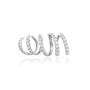 Anel Maleável 5 Aros 37 Brilhantes 4,15ct H VS2 15,48g Ouro Branco 18k - Coleção Laisa