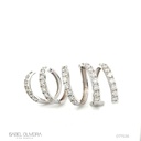 Anel Maleável 5 Aros 37 Brilhantes 4,15ct H VS2 15,48g Ouro Branco 18k - Coleção Laisa