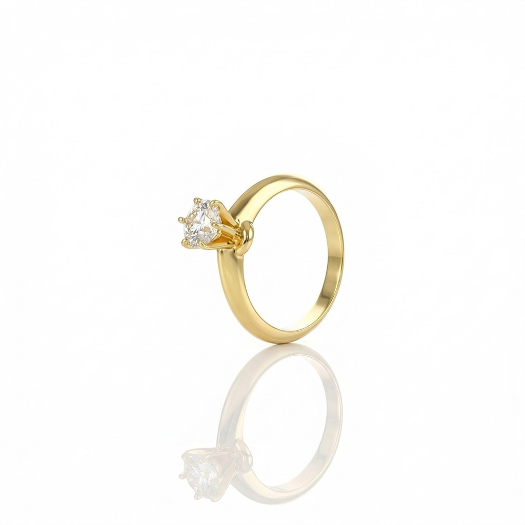 [075191] 90-ANEL SOLITARIO BRILHANTE 0,90CT G VS2 4,52G OURO AMARELO 18K - CERTIFICADO EGL 1701783633 - COLEÇAO ONLY YOU