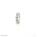 50-MEIA Aliança 5 Brilhantes 2,52CT G VS1/VS2/VVS1/VVS2 5,75G Ouro Branco 18K - Certificado Egl 1701937735/ 1701940325/1701942024/1701938534/1701955432 - Coleçao Soulmates
