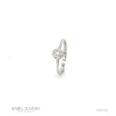 ANBOT6BP-ANEL Botao 6MM 7 Brilhantes 0,22CT  H VS2 1,80G Ouro Branco 18K - Coleçao Botao