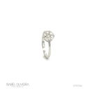 ANBOT8BM-ANEL Botao 8,13MM 7 Brilhantes 0,56CT H VS2 2,23G Ouro Branco 18K - Coleçao Botao