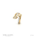 Anel 2 Diamantes Navetes 0,95CT 20 Brilhantes 0,21CT 3,82G Ouro Amarelo 18K - Coleçao Laisa