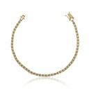 1-Pulseira Riviera 51 Brilhantes 0,81ct 17cm 4,45g Ouro Amarelo 18k - Coleção Rivieras