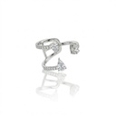 Anel 3 Aros Abertos 3 Diamantes Gota 0,74ct 21 Brilhantes 0,20ct 3,36g Ouro Branco 18k - Coleção Laisa