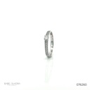 10-Anel Solitário 1 Brilhante 0,11ct H VS2 16 Brilhantes 0,15ct H VS2 2,33g Ouro Branco 18k - Coleção Only You