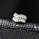 Anel 4 Aros V 22 Diamantes Gotas 1,83CT 38 Brilhantes 0,42CT 5,24G Ouro Branco 18K  - Coleçao Laisa