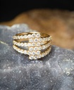 Anel 7 Aros Cravados Degradê 56 Brilhantes 2,18ct H VS2 8,72g Ouro Amarelo 18k - Coleção Laisa