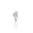 Anel 7 Brilhantes 0,57ct Trapézios 0,18ct 2,46g Ouro Branco 18k - Coleção Onassis