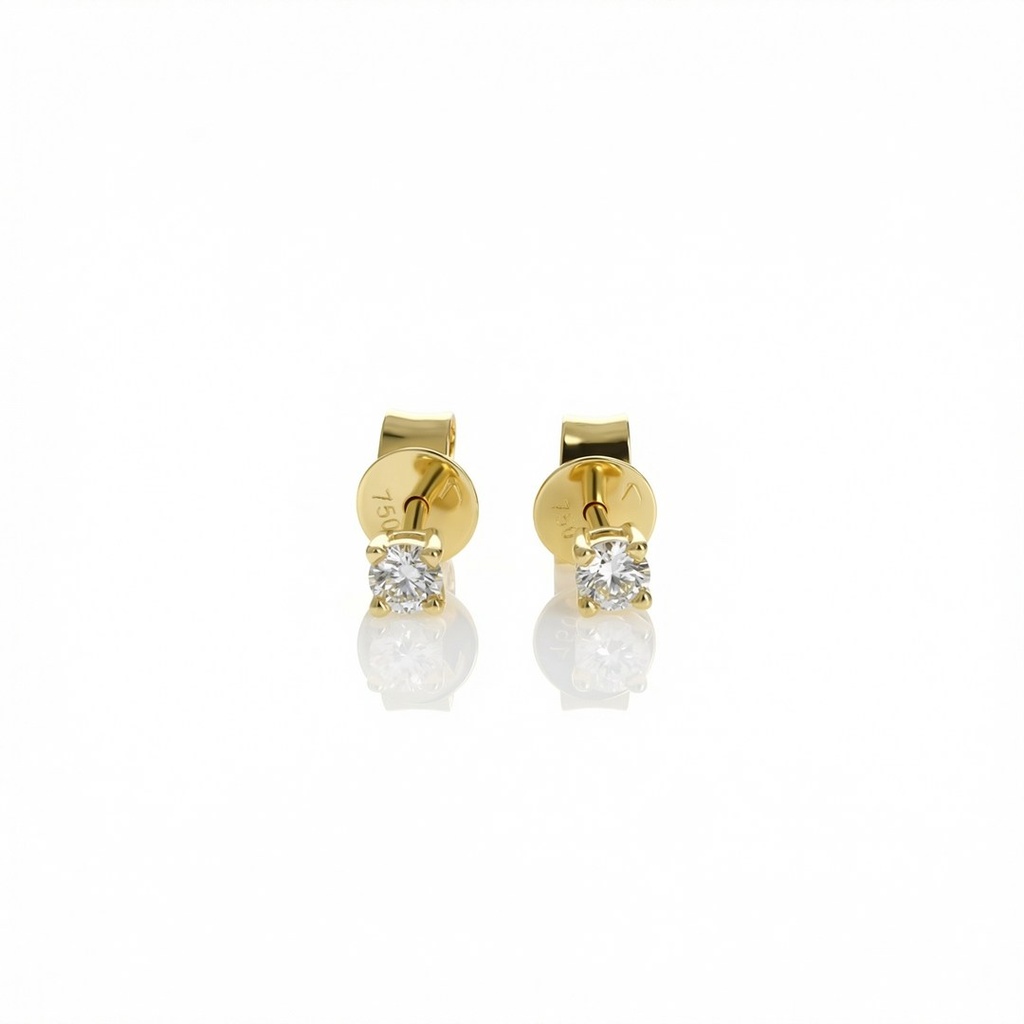 [073844] Brinco Solitário Only You 0,19 ct · Ouro Amarelo 18k