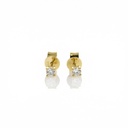 10-Brinco Solitário 2 Brilhantes 0,19ct H VS2 1,35g Ouro Amarelo 18k - Coleção Only You
