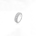 Anel Aparador 49 Brilhantes 2,43ct H/i VS2/SI1 6,35g Ouro Branco 18k - Coleção Laisa