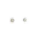 10-BRINCO Solitario 2 Brilhantes 0,22CT H VS2 1,16G Ouro Branco 18K - Coleçao Only You