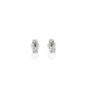 10-BRINCO Solitario 2 Brilhantes 0,20CT G VS1 1,42G Ouro Branco 18K - Coleçao Only You