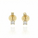 10-Brinco Solitário 2 Brilhantes 0,21ct g VS1 1,38g Ouro Amarelo 18k - Coleção Only You