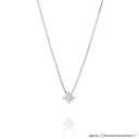10-Colar Ponto de Luz Brilhante 0,10ct g VS1 Corrente Veneziana 45cm 1,35g Ouro Branco 18k - Coleção Only You