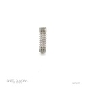 Anel Dedinho 3 Fileiras 45 Brilhantes 1,20mm 0,40ct J SI1 1,80g Ouro Branco 18k - Coleção Pavê