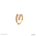 Anel Encaixe 120 Brilhantes 1,28ct G/h VS1 VS2 4,05g Ouro Amarelo 18k - Coleção Pavê