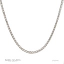 10-COLAR Riviera Cartier 159 Brilhantes 15,25CT H VS2 48,50CM 21,44G Ouro Branco 18K - Coleçao Rivieras