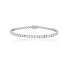10-PULSEIRA Riviera 52 Brilhantes 5,70CT H VS2 16,5CM 9,06G Ouro Branco 18K - Coleçao Rivieras