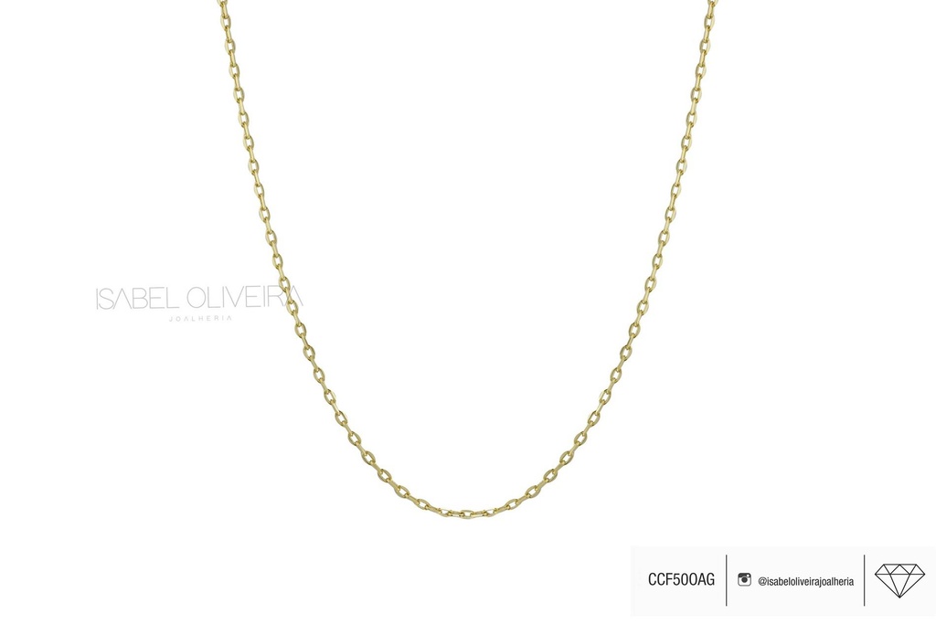 Corrente Cartier G 50CM 5,25 a 6,0G Ouro Amarelo 18K - Coleçao Elos