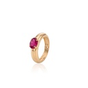ANEL RUBELITA OVAL LISO 1,15CT 4,20G OURO AMARELO 18K - COLEÇAO RUBELITA