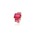 Anel 3 Rubelitas 17,03ct em Ouro Amarelo 18k