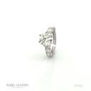 ANEL SOLITARIO BRILHANTE 4,01CT H SI1 8 BRILHANTES 2,40CT 5,65G OURO BRANCO 18K - CERTIFICADO GIA 5231665256 - COLEÇAO ONLY YOU
