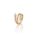 ANEL TORCIDO 1 DIAMANTE GOTA 0,29CT 53 TRAPEZIOS 0,41CT 3,73G OURO AMARELO 18K - COLEÇAO LAISA