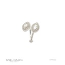 Anel Torcido 2 Diamantes Navetes 0,47ct 100 Brilhantes 0,46ct 3,46g Ouro Branco 18k - Coleção Laisa