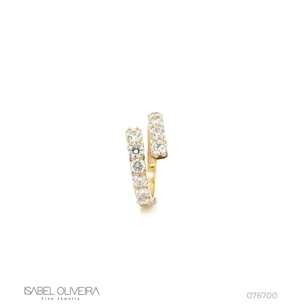 Anel Torcido Degrade 12 Brilhantes 1,85CT H VS2 4,32G Ouro Amarelo 18K - Coleçao Laisa