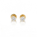 100-Brinco Solitário 2 Brilhantes 2,01ct g VS1/VVS1 2,31g Ouro Amarelo 18k - Certificado EGL 1701955230/1701960327- Coleção Only You