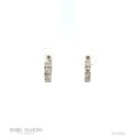 ARG01BRIBM-Argola 11mm Diâmetro 1 Fileira com Meia Cravação 10 Brilhantes 0,60ct H VS2 2,11g Ouro Branco 18k - Coleção Argolas Fashion