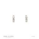 Argola 9,50mm 8 Diamantes 0,49ct Ouro Branco 18K