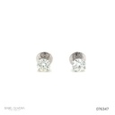 100-Brinco Solitário 2 Brilhantes 2,0ct g VVS1 2,27g Ouro Branco 18k - Certificado EGL 1701851528/1701891532 - Coleção Only You