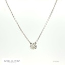 100-Colar Ponto de Luz Brilhante 1,0ct g VS1 Corrente Elo Português 45cm 2,91g Ouro Branco 18k - Certificado EGL 1701851326 - Coleção Only You