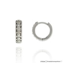 ARG02BRIBP-Argola 9,50mm Diâmetro 1 Fileira com Meia Cravação 14 Brilhantes 0,12ct H SI1 1,50g Ouro Branco 18k - Coleção Argolas Fashion