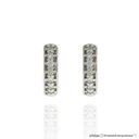 ARG02BRIBP-Argola 9,50mm Diâmetro 1 Fileira com Meia Cravação 14 Brilhantes 0,15ct J s1 1,45g Ouro Branco 18k - Coleção Argolas Fashion