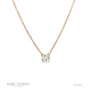100-Colar Ponto de Luz Brilhante 1,0ct g VS2 Corrente Português 45cm 2,91g Ouro Amarelo 18k - Certificado 1701851023 - Coleção Only You