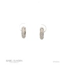 Argola 12mm 3 Fileiras de 44 Diamantes 0,41ct Ouro Branco 18K