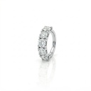 100-Meia Aliança 5 Brilhantes 5,09ct g VS2 VVS1 8,70g Ouro Branco 18k - Certificado EGL 1701850931/1701891027/1701891633/1701850830/1701865331 - Coleção Soulmates