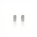 ARG04BRIBM-Argola Bold 10mm Diâmetro 3 Fileiras com Meia Cravação 54 Brilhantes 0,28ct g VS1 2,35g Ouro Branco 18k - Coleção Argolas Fashion