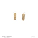 Argola 15mm 5 Fileiras de 94 Diamantes 0,90ct Ouro Amarelo 18K