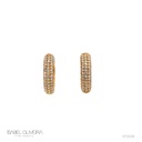 ARG05BRIAGG-Argola 20mm 5 Fileiras Meia Cravação Externa 152 Brilhantes 1,44ct 6,43g Ouro Amarelo 18k - Coleção Argolas Fashion