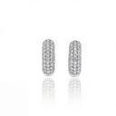 ARG05BRIBG-Argola 15mm 5 Fileiras Cravação Externa 94 Brilhantes 0,89ct g VS1 4,74g Ouro Branco 18k - Coleção Argolas Fashion