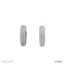 Argola 20mm 5 Fileiras de 148 Diamantes 1,37ct Ouro Branco 18K